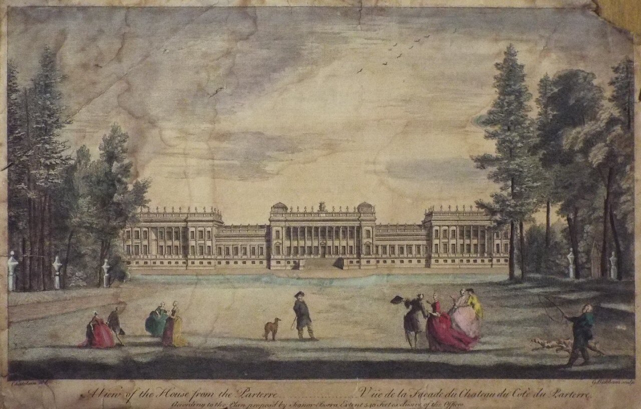 Print - A View of the House from the Parterre. - Bickham